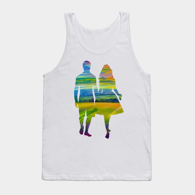 Couple Walking Hand In Hand Tank Top by Chance Two Designs